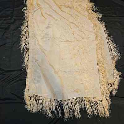 Cream Silk Shawl