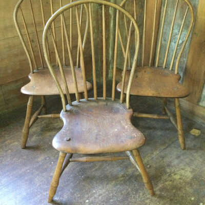 Windsor Hoop-Back Chairs (3)