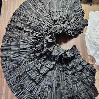 Black Ruffled Cape