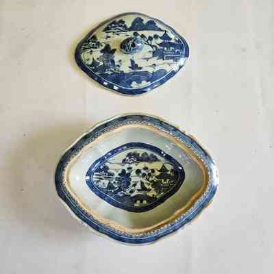 Canton China Vegetable Dish with Lid