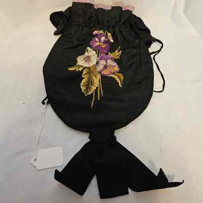 Black Satin Purse