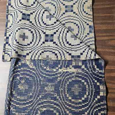 Overshot Linsey-Woolsey Coverlet