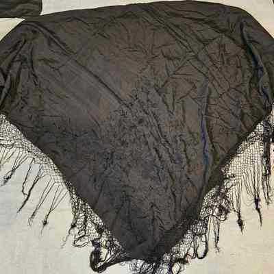 Black Silk Shawl