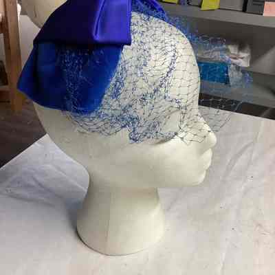 Blue Silk Ribbon Hat