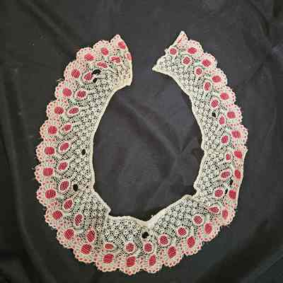 White and Red Collar
