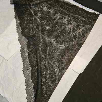 Black Lace Triangular Shawl