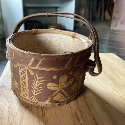 Birch Bark Container with its wooden top