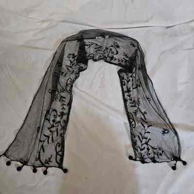 Black Lace Scarf