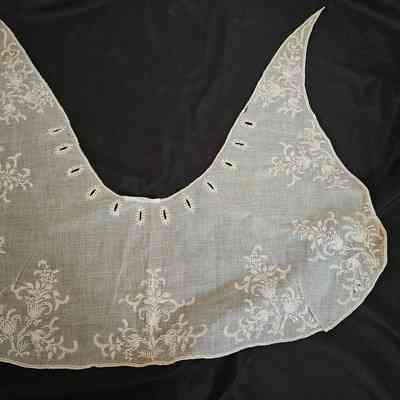 White Embroidered Fichu