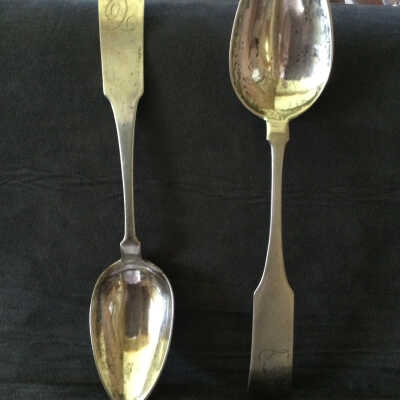 Pair of Silver Table or Soup Spoons