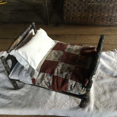 Doll's Bedstead and Mattress