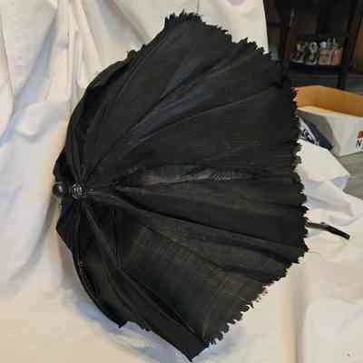 Black Parasol with Folding Handle