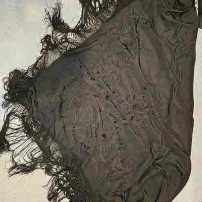 Black Silk Shawl