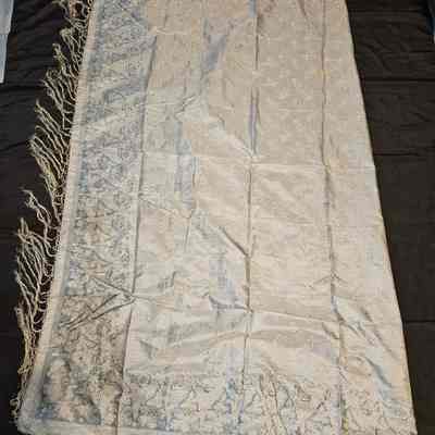 Blue Silk Shawl