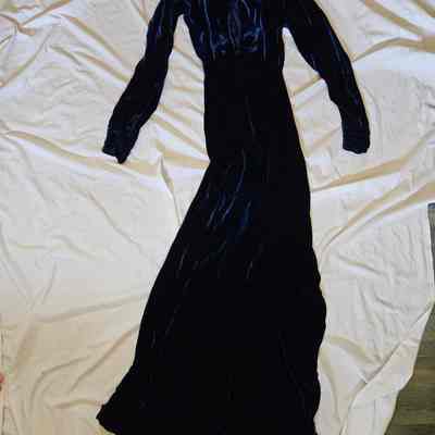 Blue Velvet Dress