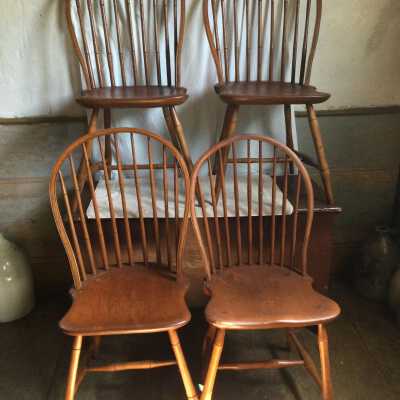 Set of Four Bow-Back Windsor Chairs