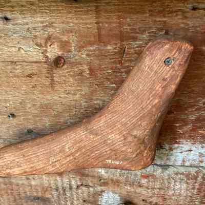 Wooden Shoe Last for a 1/2 Boot