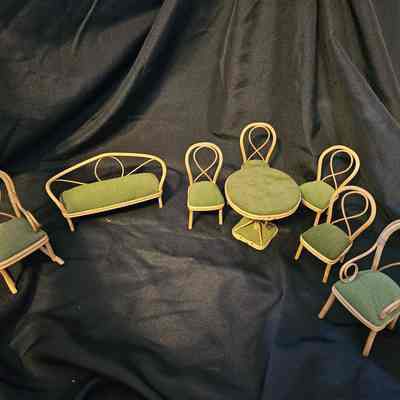 Set of Wooden Doll Furniture