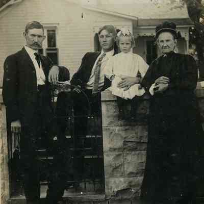 Photo of four generations of the Groom family (Charles, Manfred, Maxine and Tremandia Groom)