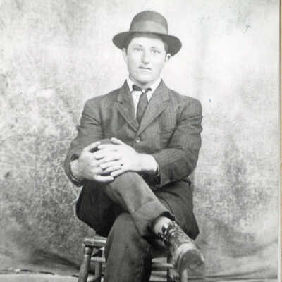 Photos (four) of Ben Layton, appointed Marshal of Hollister, MO, saved several children after tornado destroyed Melva, MO, 1920
