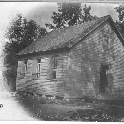 Photo of Pinetop one-room school west of Mincy, MO on Hwy JJ