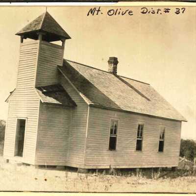 Photo of Mount Olive School, Dist #37, located east of Mildred, Taney County, MO