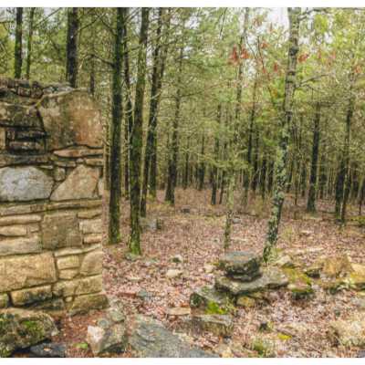 Photo of the ruins of the Mahnkey home demolished in the Melva, MO tornado in 1920