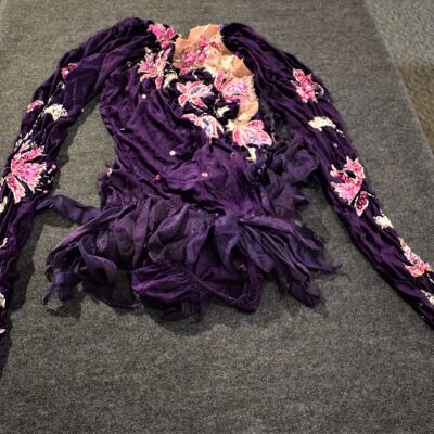 Flowered Purple Leotard
