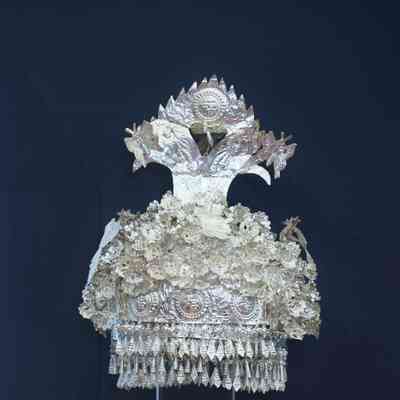 Silver (White Metal Alloy) Miao Crown