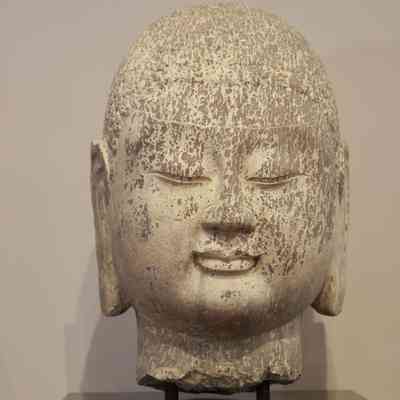 Limestone Buddha Head