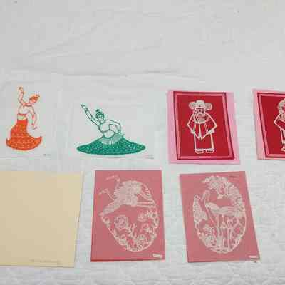 Box 3 of 4 Chinese Paper Cuttings