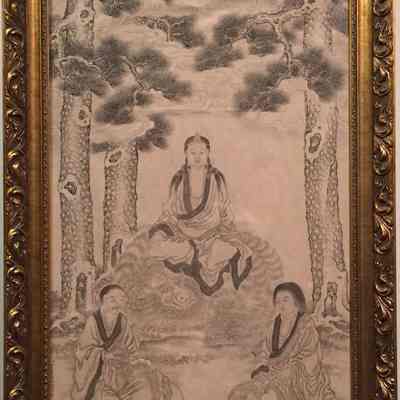 Bodhisattva with Attendants; Bodhisatva with Attendants