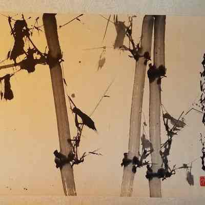 Sparrows and Bamboo