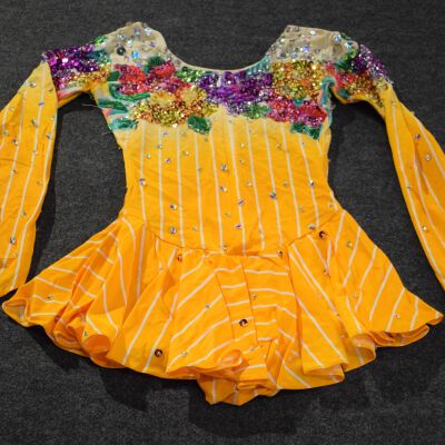 Yellow Leotard with Floral Pattern