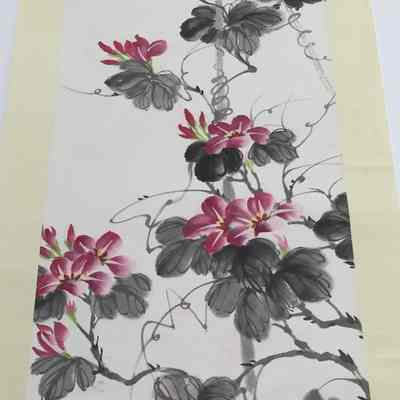 Magenta Flowers Painting