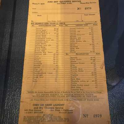 Laundry Tickets