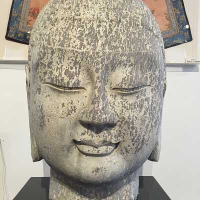 Limestone Buddha Head