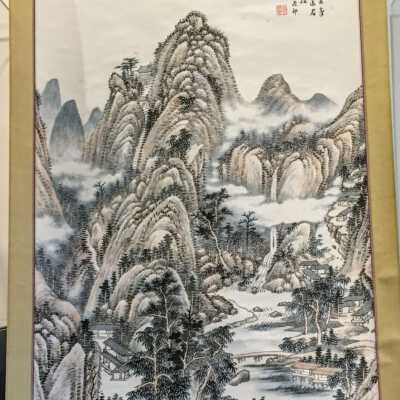 Mountain and River Landscape