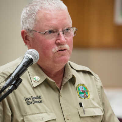 2017 Town Marshal Mike Slemmer at the Abita Springs Town Council Meeting