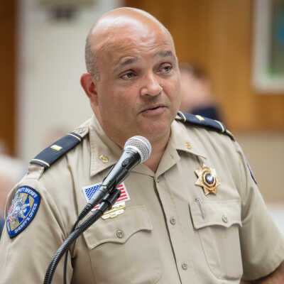 2017 St. Tammany Parish Sheriff's Office Lieutenant Alan Williams at the Abita Springs Town Council Meeting