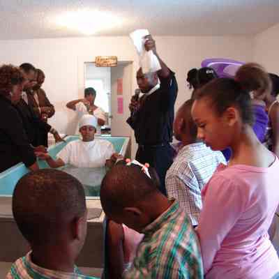New Hope Baptist Church Baptism of a Young Woman 3