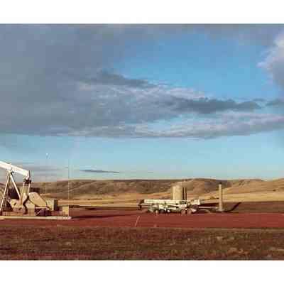 Oil Rig on Fred and Joyce Evans’ Land in Little Knife River Valley, October 2011