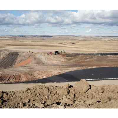 Oil Waste Dump Under Construction Between Tioga and New Town, October 2011