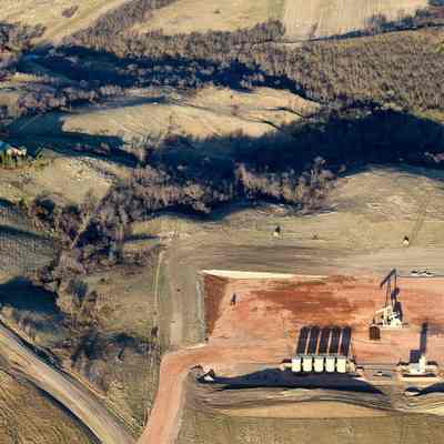 Oil Pad at Bottom of Jorgenson Driveway, North of Tioga, April 2012