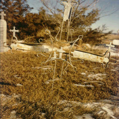 Grave Marker at Saint John's Catholic Cemetery. ND 11, Zeeland, ND. 2/13/81