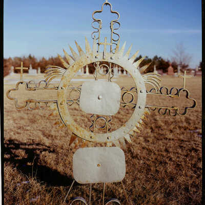 Grave Marker at Saint John's Catholic Cemetery. ND 11, Zeeland, ND. 2/13/81