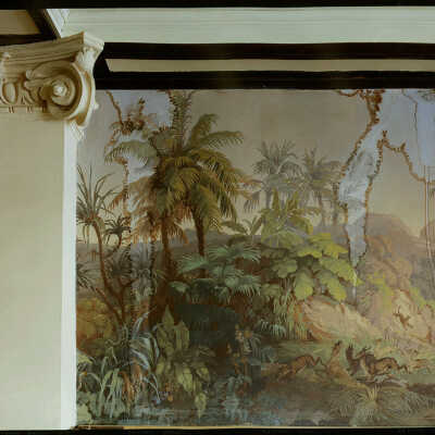 The Patterson Hotel Interior Wallpaper with Stain, Bismarck, ND