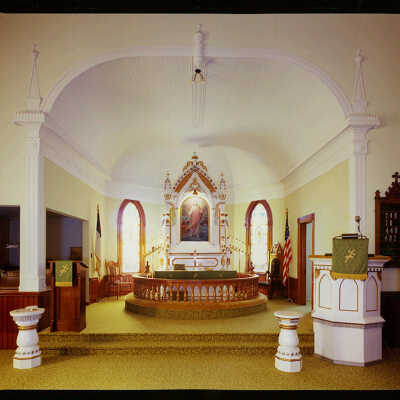 Altar, Goose River Church. ND 18. Hatton, ND. 1/28/81