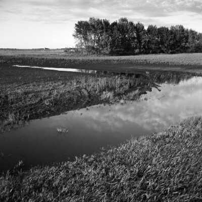 Rainwater Drained From Fields Into Ditch. September 2000