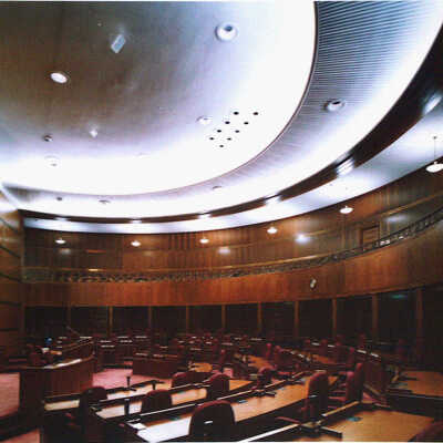 View of Senate Chambers at North Dakota State Capitol, Bismarck, ND